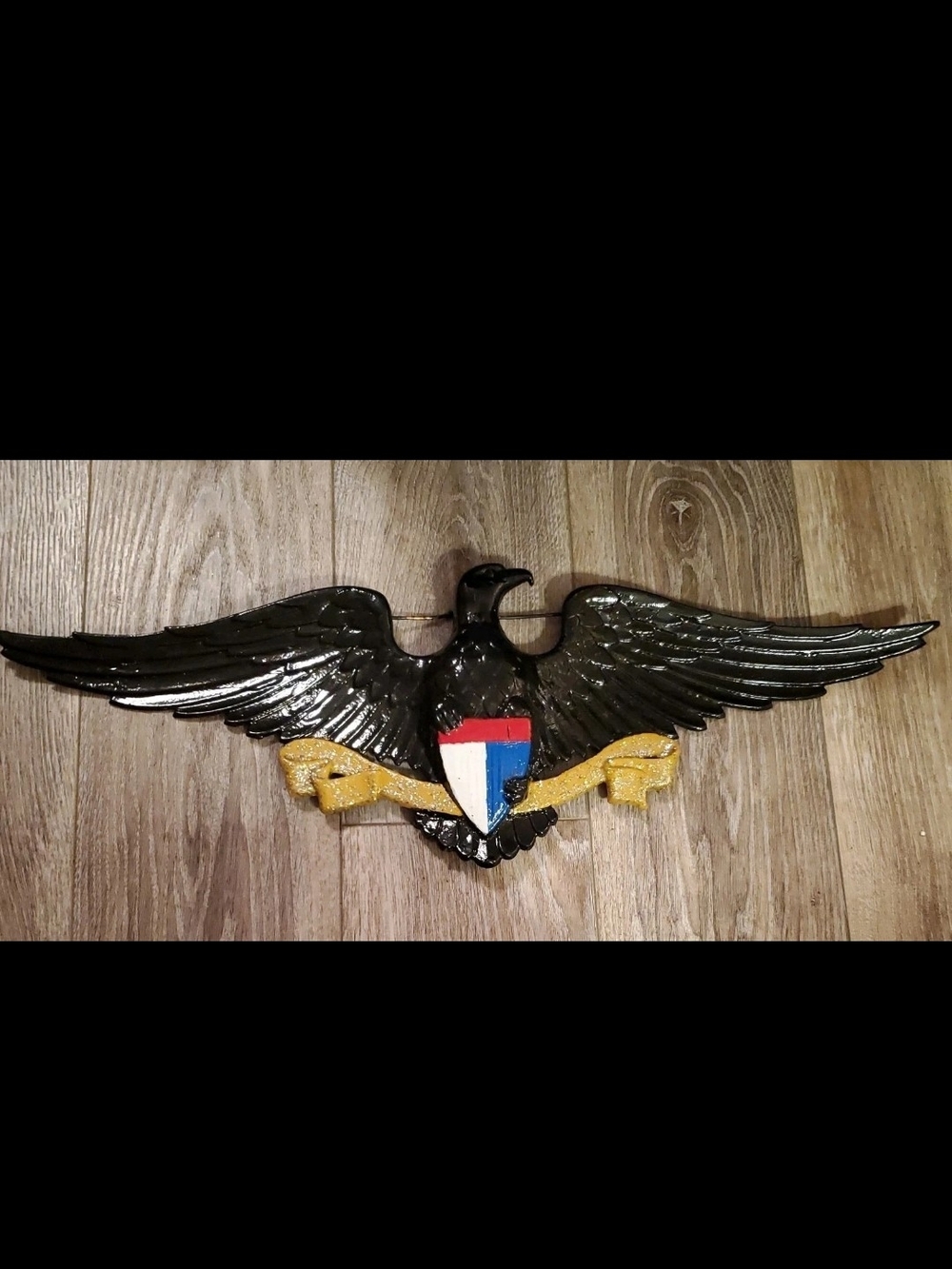 Vintage Sexton Cast Aluminum American Bald Eagle 27" Patriotic MSM Wall Plaque